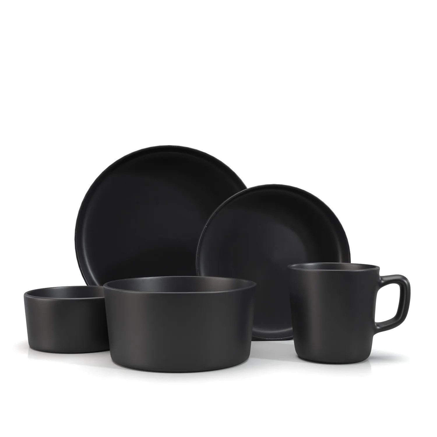 Elama Luxmatte Contemporary Dinnerware Set PBR 3D Model_01